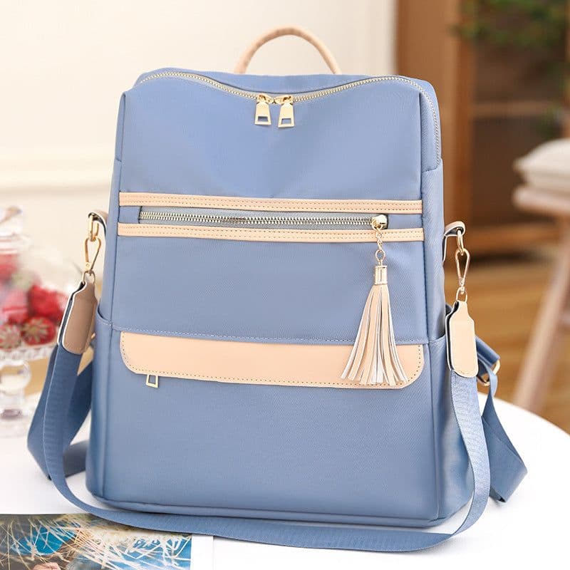 image-Women's Fashion Casual Simple Tassel Backpack