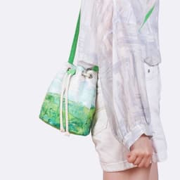 image-Wheat Field Oil Painting Vintage Art Bucket Bag Crossbody Canvas Bag