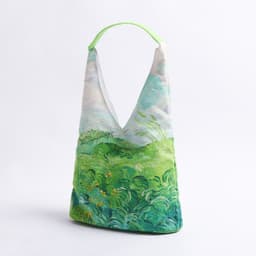 image-Oil Painting Wheat Field Canvas Bag Fashion Portable Large Capacity Shoulder Bag