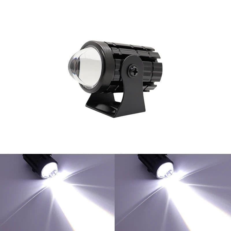 image-Two-color Lens External Electric Car Motorcycle Lock And Load Spray Headlight