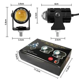 image-Two-color Lens External Electric Car Motorcycle Lock And Load Spray Headlight