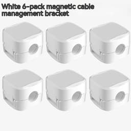 image-Magnetic Cable Clip Under Desk Cable Management Adjustable Cord Holder Wire Organizer And Cable Management Wire Keeper