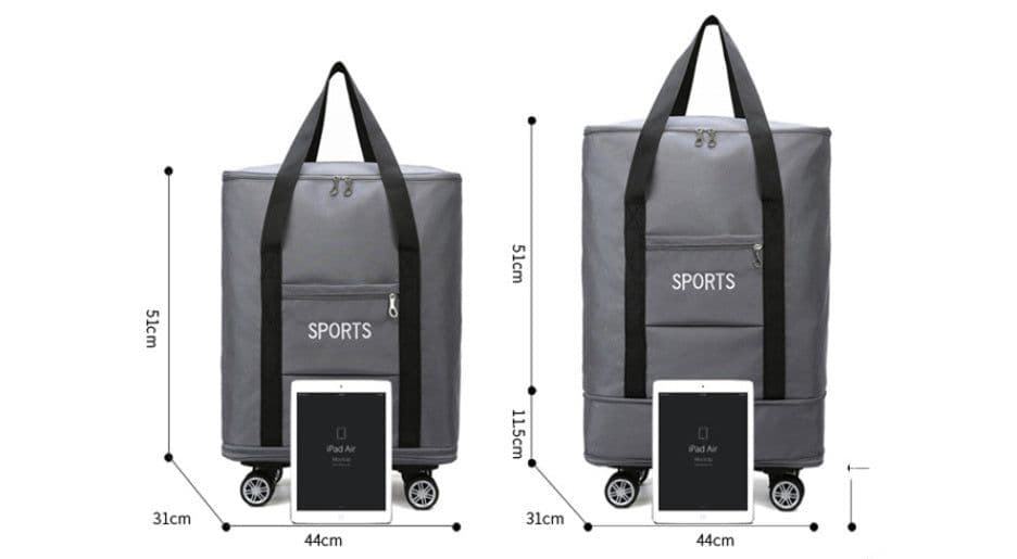 image-Removable Universal Wheel Large Capacity Expansion Storage Bag