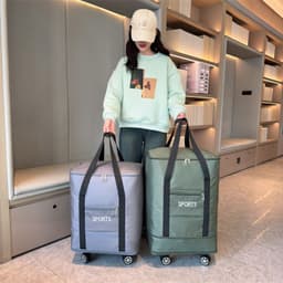 image-Removable Universal Wheel Large Capacity Expansion Storage Bag