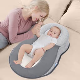 image-Newborn Kids Baby Pillow Safe Cotton Cushion Prevent Flat Infant Head Shape Sleep Pod Anti Roll Crib Nest Bedding Feeding