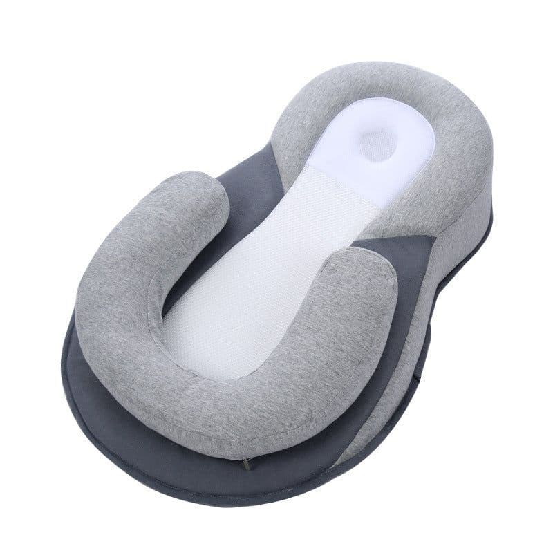 image-Newborn Kids Baby Pillow Safe Cotton Cushion Prevent Flat Infant Head Shape Sleep Pod Anti Roll Crib Nest Bedding Feeding