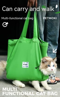 image-Large Capacity Pet Cat Bag Multifunctional Breathable Dog Canvas Carrier Bag Escape-proof Pet Shoulder Carrying Bag Pet Supplies