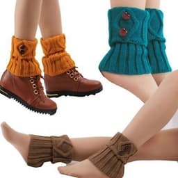 image-Fashion Button Warm Foot Sock