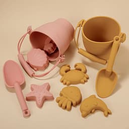 image-Silicone Beach Bucket Children's Early Education Educational Toys