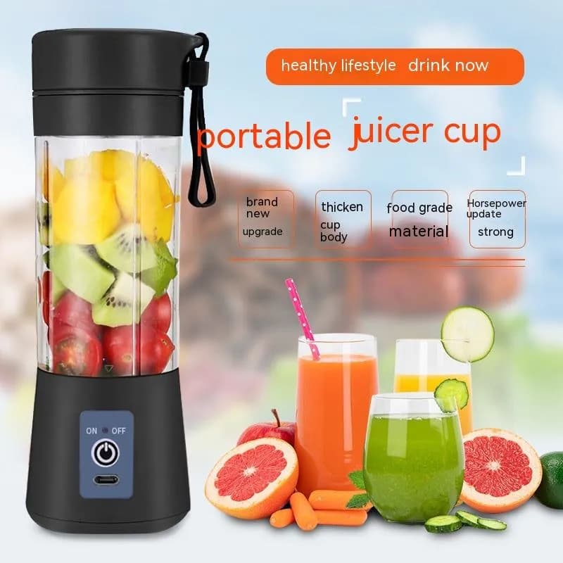 image-Amazon Blender 6-blade Portable Electric Juicer Small Household Charging Mini Juicing Cup Manufacturer