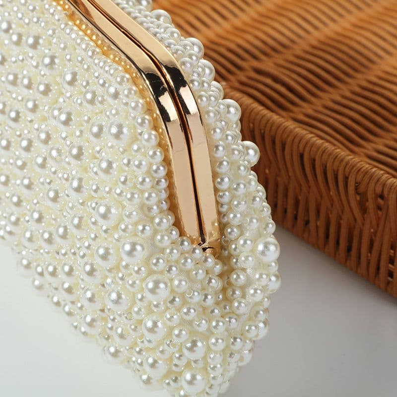 image-Women's Fashion Pearl Pearl Embroidery Dinner Bag