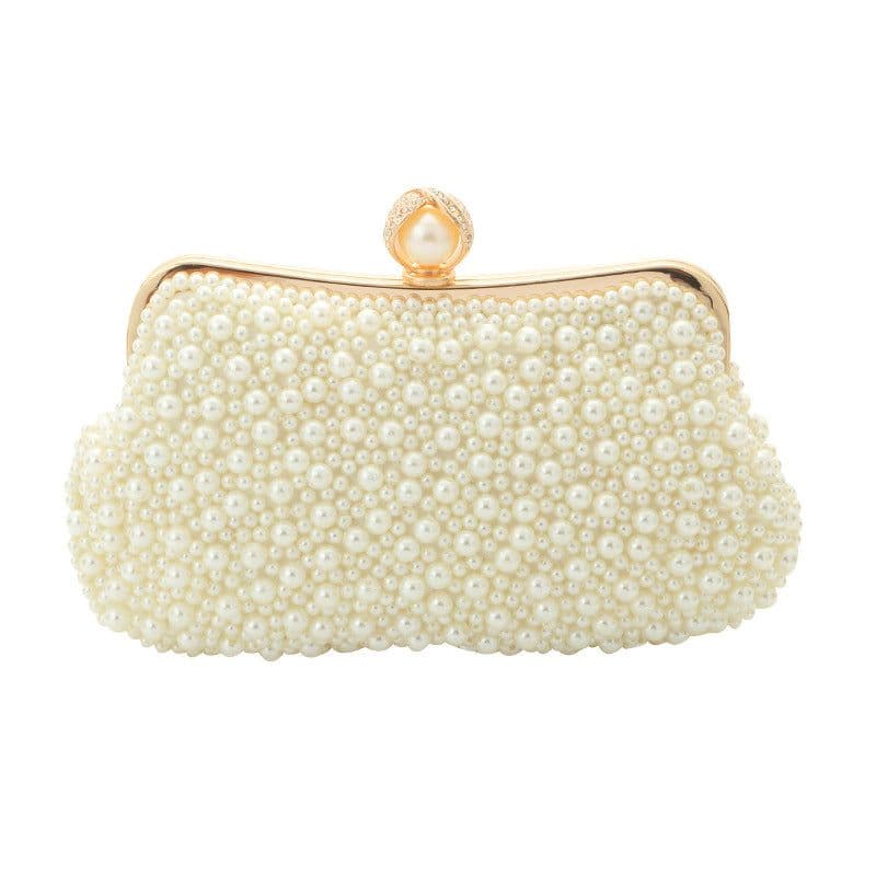 image-Women's Fashion Pearl Pearl Embroidery Dinner Bag
