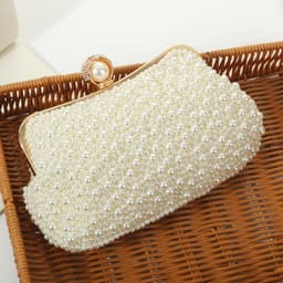 image-Women's Fashion Pearl Pearl Embroidery Dinner Bag