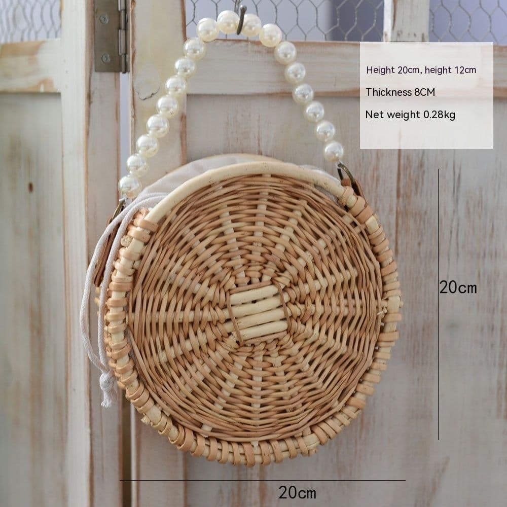 image-Women's Fashion Rattan Basket Handbag