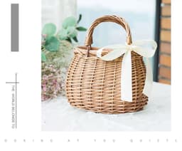 image-Women's Fashion Rattan Basket Handbag