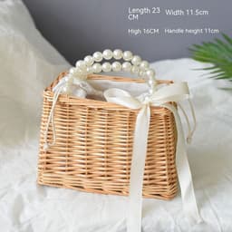 image-Women's Fashion Rattan Basket Handbag