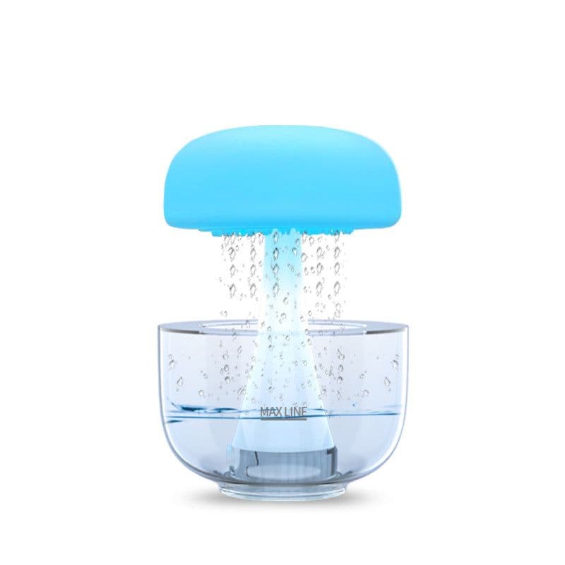 image-Jellyfish Raindrop Humidifier Ultrasonic Atomization Seven-color Ambience Light Cloud Rain Aroma Diffuser Home Decor