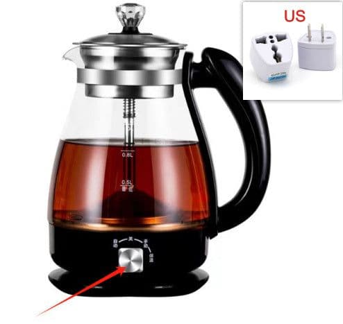 image-1L Automatic Steam Tea Maker Insulation Household Glass Electric Kettle
