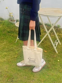 image-Women's Sausage Dog Canvas Bag One Shoulder Bag