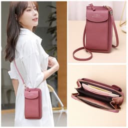 image-Women's Stylish And Portable Large Capacity Vertical Shoulder Crossbody Bag