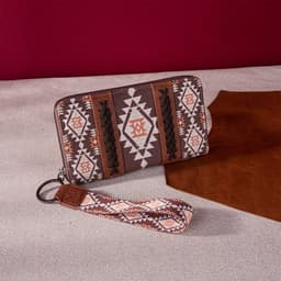image-Vintage Cotton And Linen Printed Bohemian Style Lady Hand-carrying Wallet Card Holder