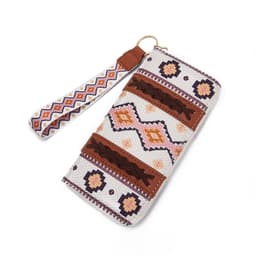 image-Vintage Cotton And Linen Printed Bohemian Style Lady Hand-carrying Wallet Card Holder