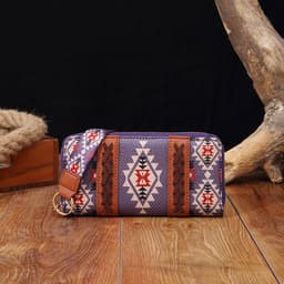 image-Vintage Cotton And Linen Printed Bohemian Style Lady Hand-carrying Wallet Card Holder