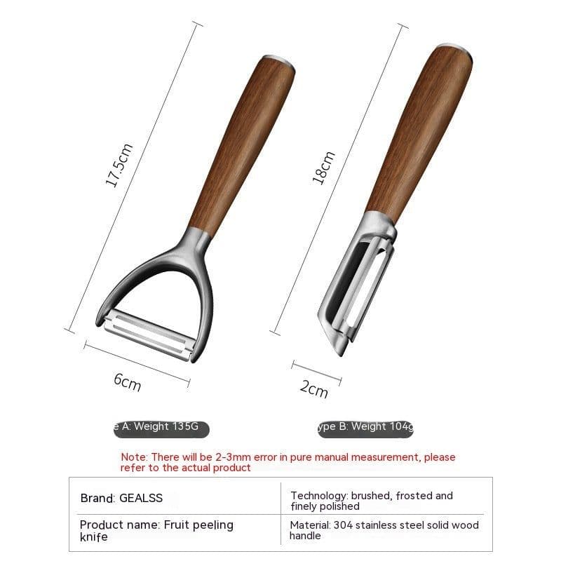 image-Household Minimalist 304 Stainless Steel Rosewood Peeler
