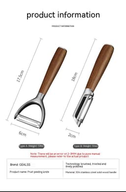 image-Household Minimalist 304 Stainless Steel Rosewood Peeler