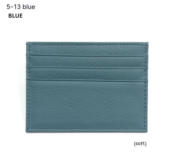 image-Ultra-Thin Large Capacity Multi Card Holder First Layer Cowhide Card Holder