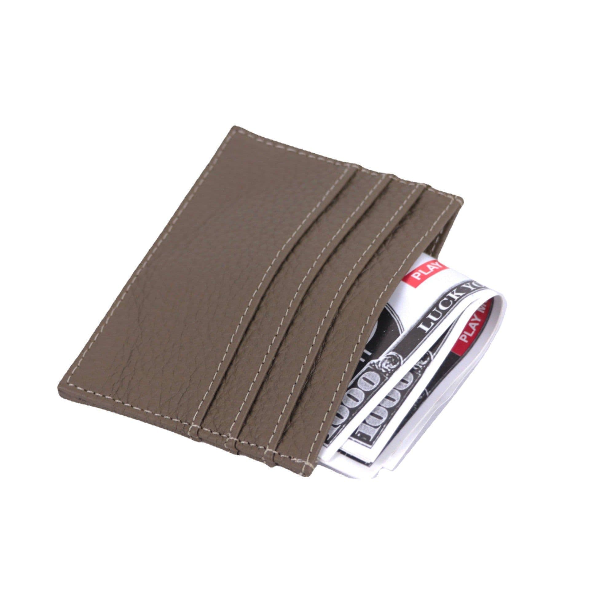 image-Ultra-Thin Large Capacity Multi Card Holder First Layer Cowhide Card Holder