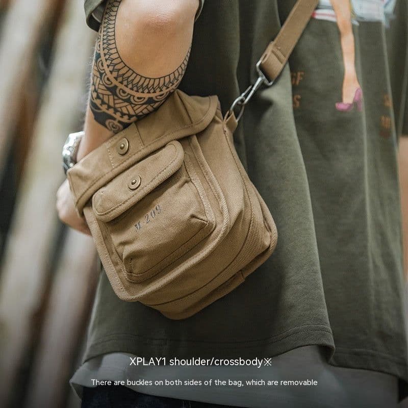 image-Fashion Retro Square Waist Bag For Men