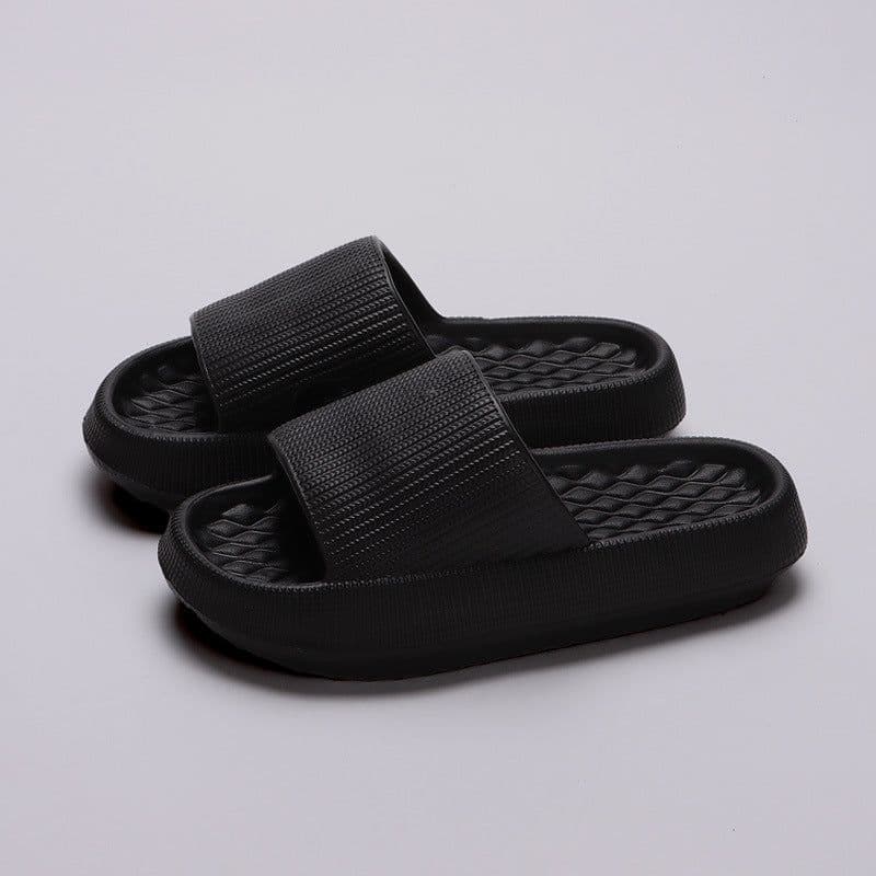 image-Summer EVA Slippers Solid Color Rhombus Stripe Anti-slip Slippers New Women's Home Shoes