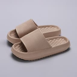 image-Summer EVA Slippers Solid Color Rhombus Stripe Anti-slip Slippers New Women's Home Shoes