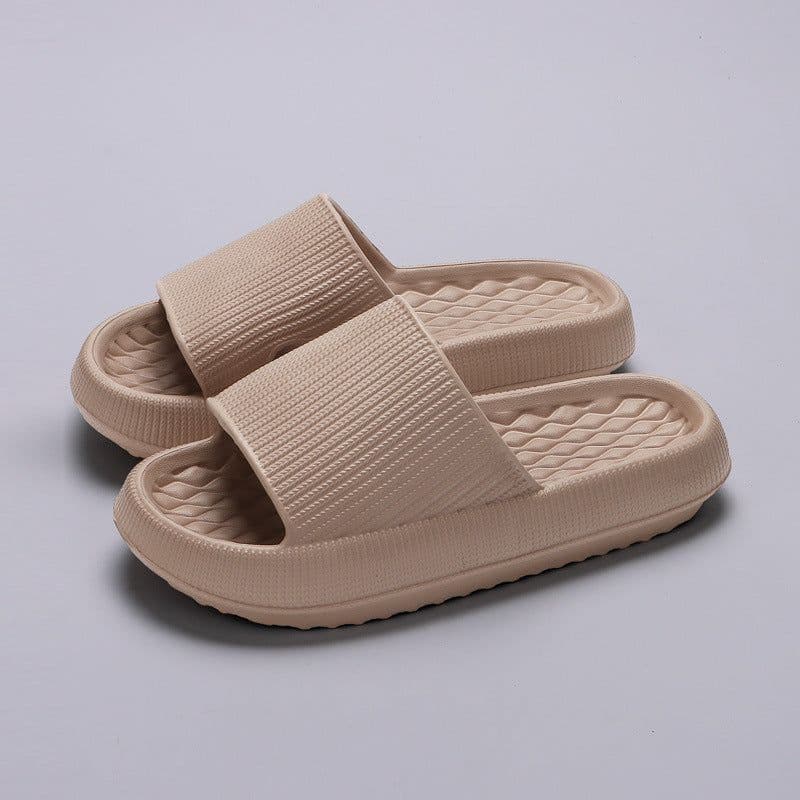 image-Summer EVA Slippers Solid Color Rhombus Stripe Anti-slip Slippers New Women's Home Shoes