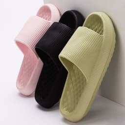 image-Summer EVA Slippers Solid Color Rhombus Stripe Anti-slip Slippers New Women's Home Shoes