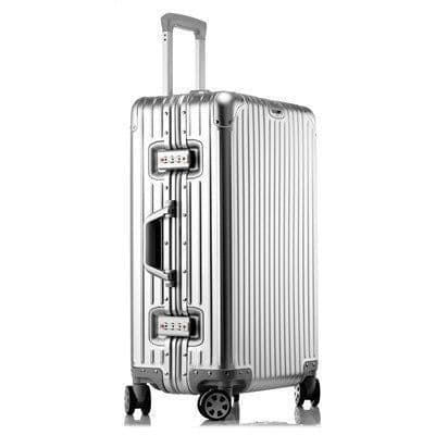 image-Aluminum Magnesium Alloy Luggage Large Capacity Trolley Case