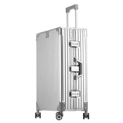 image-Aluminum Magnesium Alloy Luggage Large Capacity Trolley Case