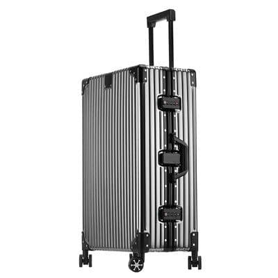 image-Aluminum Magnesium Alloy Luggage Large Capacity Trolley Case