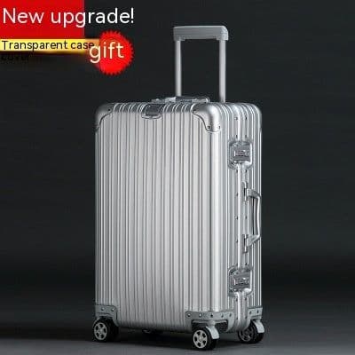 image-Aluminum Magnesium Alloy Luggage Large Capacity Trolley Case