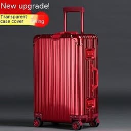 image-Aluminum Magnesium Alloy Luggage Large Capacity Trolley Case