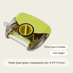 image-3 In 1 Stainless Steel Peeler Shredder Portable Manual Vegetable Fruit Cutter Multifunctional Scraper Kitchen Tool Kitchen Gadgets