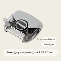 image-3 In 1 Stainless Steel Peeler Shredder Portable Manual Vegetable Fruit Cutter Multifunctional Scraper Kitchen Tool Kitchen Gadgets
