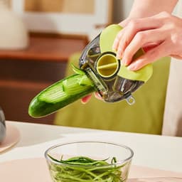image-3 In 1 Stainless Steel Peeler Shredder Portable Manual Vegetable Fruit Cutter Multifunctional Scraper Kitchen Tool Kitchen Gadgets