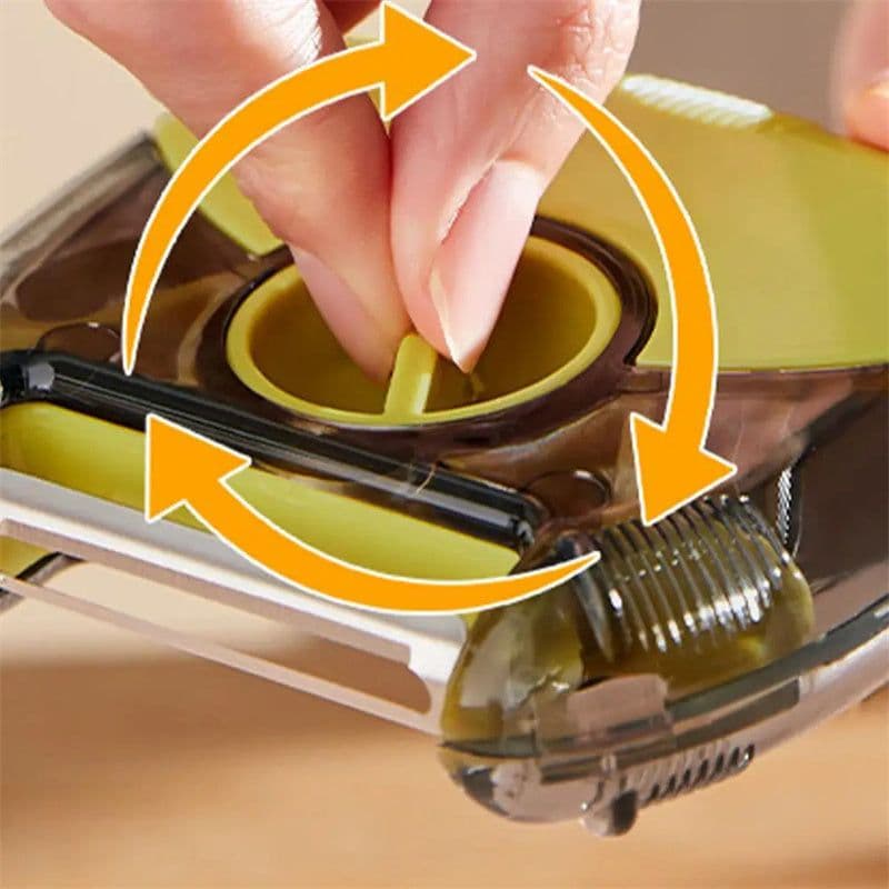 image-3 In 1 Stainless Steel Peeler Shredder Portable Manual Vegetable Fruit Cutter Multifunctional Scraper Kitchen Tool Kitchen Gadgets