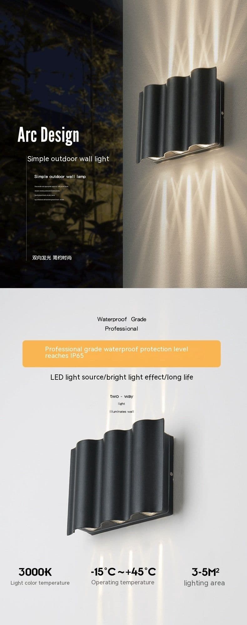 image-Modern Led Outdoor Up And Down Spotlight Waterproof
