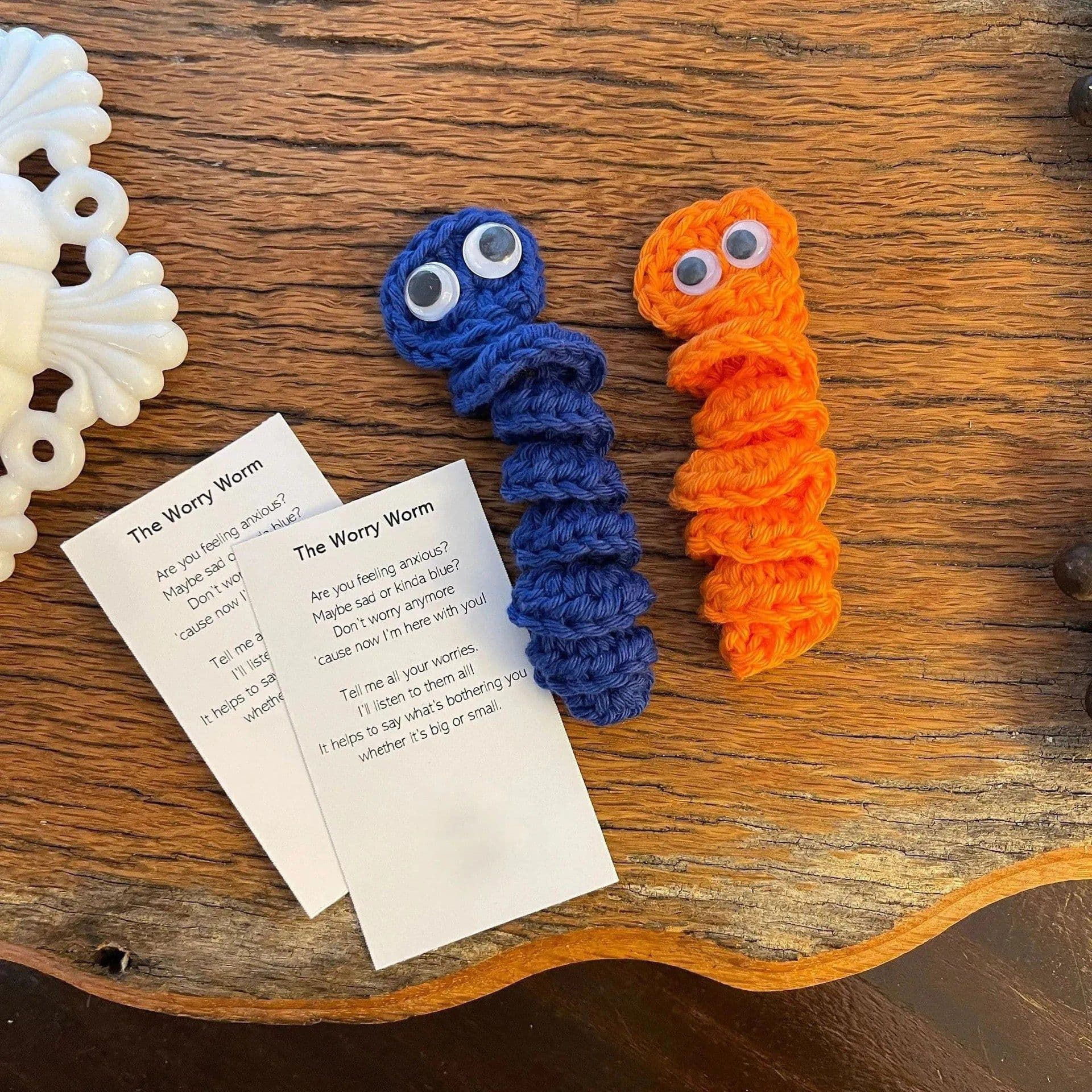 image-Worried About Worm Knitted Plush Gifts Plush Toy