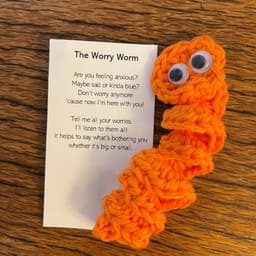 image-Worried About Worm Knitted Plush Gifts Plush Toy