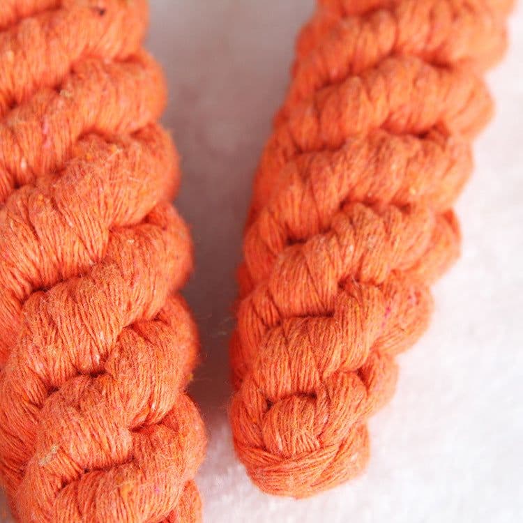 image-Cotton String Carrot Molar Teeth Cleaning Bite-resistant Dog Toy