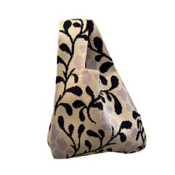 image-Women's Knitted Simple Branch Printed Handbag